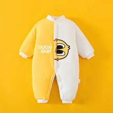 Load image into Gallery viewer, Baby Winter Warm Cotton Romper Yellow Series
