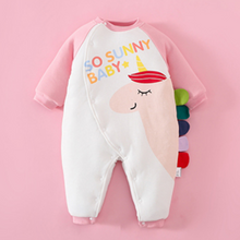 Load image into Gallery viewer, Baby Winter Warm Cotton Romper Pink Series
