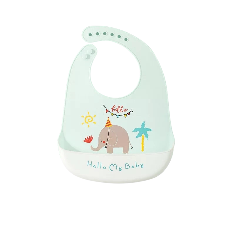 Baby Waterproof Silicone Bib Cartoon Pattern