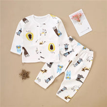 Load image into Gallery viewer, Newborn Baby Two-piece Cartoon Pattern Suit Button Top
