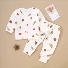 Load image into Gallery viewer, Newborn Baby Two-piece Cartoon Pattern Suit Button Top
