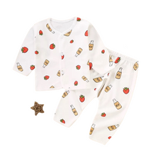 Load image into Gallery viewer, Newborn Baby Two-piece Cartoon Pattern Suit Button Top
