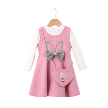 Load image into Gallery viewer, Toddler Girl Fashion Plush Two-piece Dress
