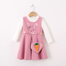 Load image into Gallery viewer, Toddler Girl Fashion Plush Two-piece Dress
