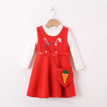 Load image into Gallery viewer, Toddler Girl Fashion Plush Two-piece Dress
