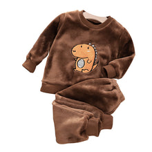 Load image into Gallery viewer, Toddler Velvet Cartoon Pattern Two-piece Suit
