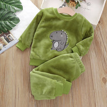 Load image into Gallery viewer, Toddler Velvet Cartoon Pattern Two-piece Suit
