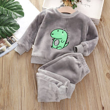 Load image into Gallery viewer, Toddler Velvet Cartoon Pattern Two-piece Suit
